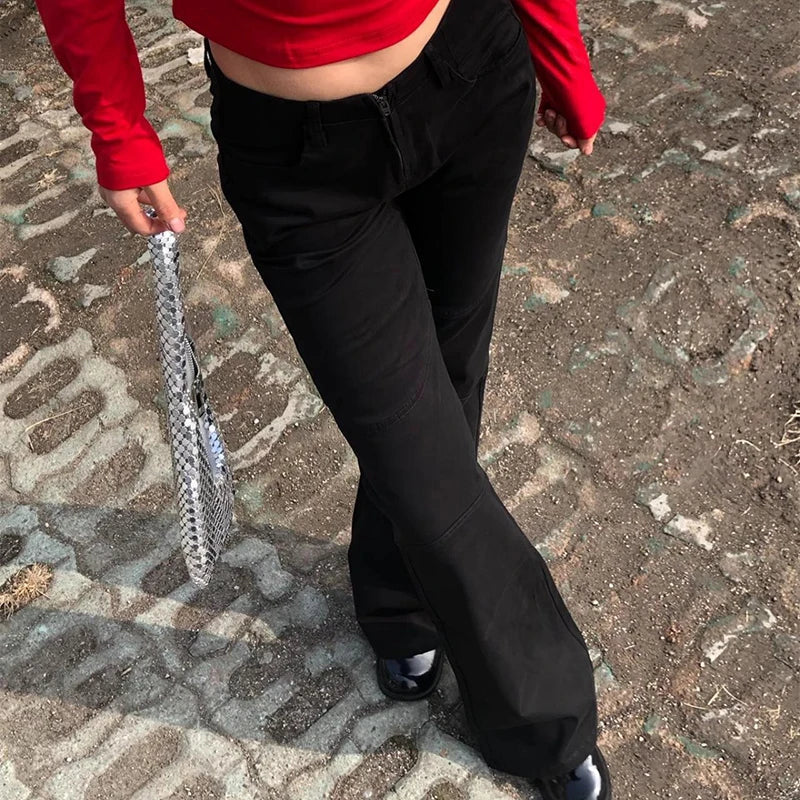 Low Waist Black Flare Jeans — in alternativa