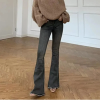 Low Waist Super Skinny Flared Jeans — vista frontale