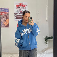 Lyrical Graphic Zip Up Hoodie — in alternativa