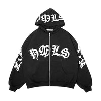 Lyrical Graphic Zip Up Hoodie — vista posteriore