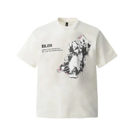 Magazine Print Graphic T Shirt — vista frontale