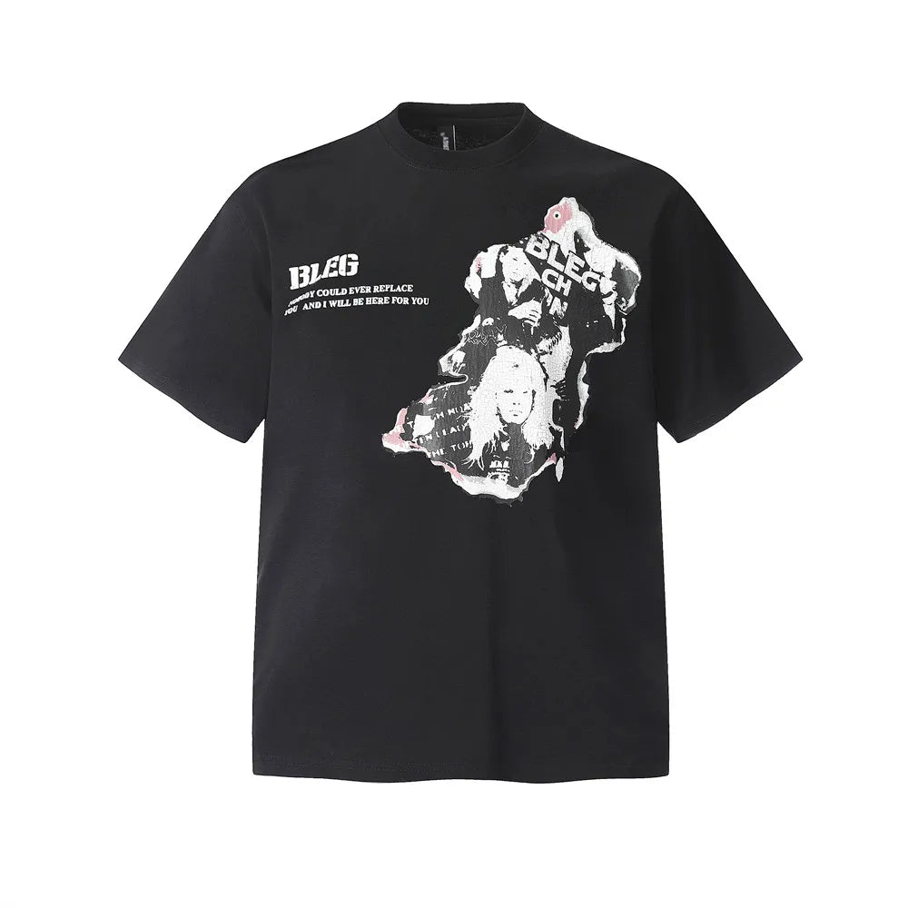 Magazine Print Graphic T Shirt — vista posteriore