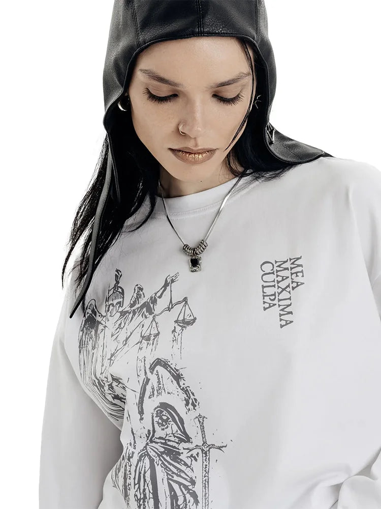 Memento Balance Graphic Long Sleeve Top — dettaglio della stampa