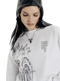 Memento Balance Graphic Long Sleeve Top — dettaglio della stampa