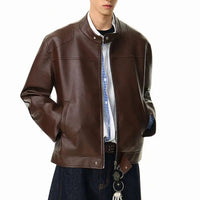 Mens Essential Faux Leather Jacket — vista posteriore