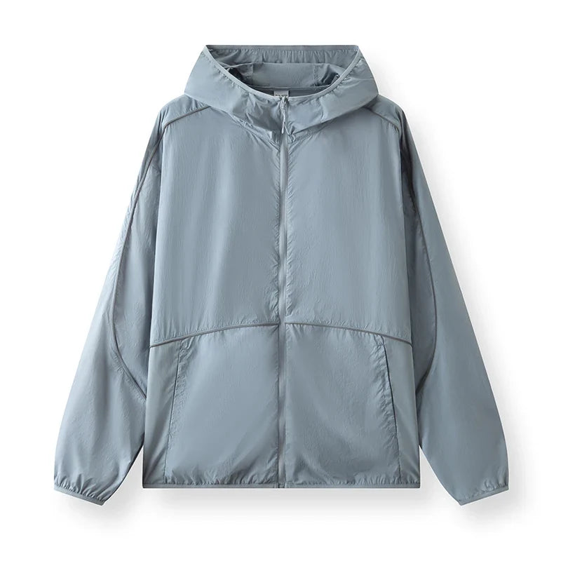 Lightweight Breathable Windbreaker Jacket — vista frontale