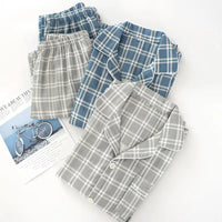 Mens Plaid Thin Pyjama Set — dettaglio della stampa
