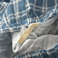 Mens Plaid Thin Pyjama Set — dettaglio del tessuto