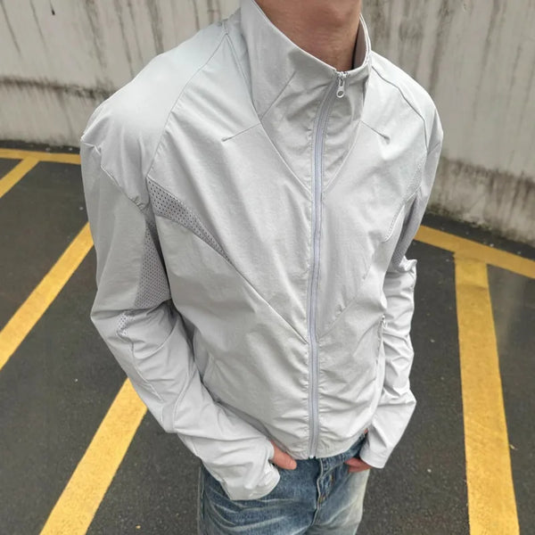 Mens Slim Activewear Zip Up Jacket — vista frontale