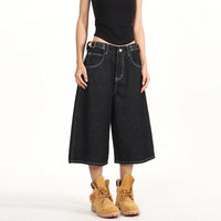 Mens Wide Leg Denim Carpenter Shorts Jorts — dettaglio della stampa