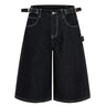 Y2K Mens Wide Leg Denim Carpenter Shorts Jorts