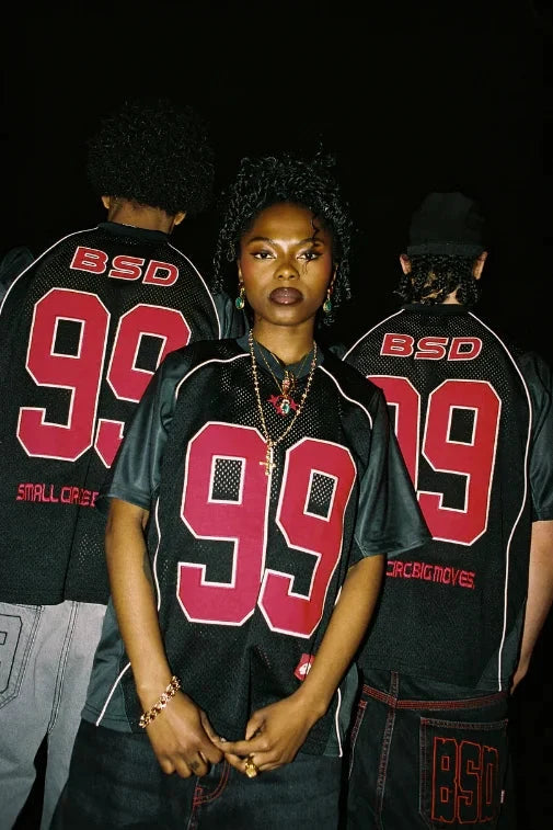 Mesh 99 American Jersey T Shirt — dettaglio della stampa