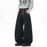 Y2K Metal Buckle Zip Wide Leg Jeans