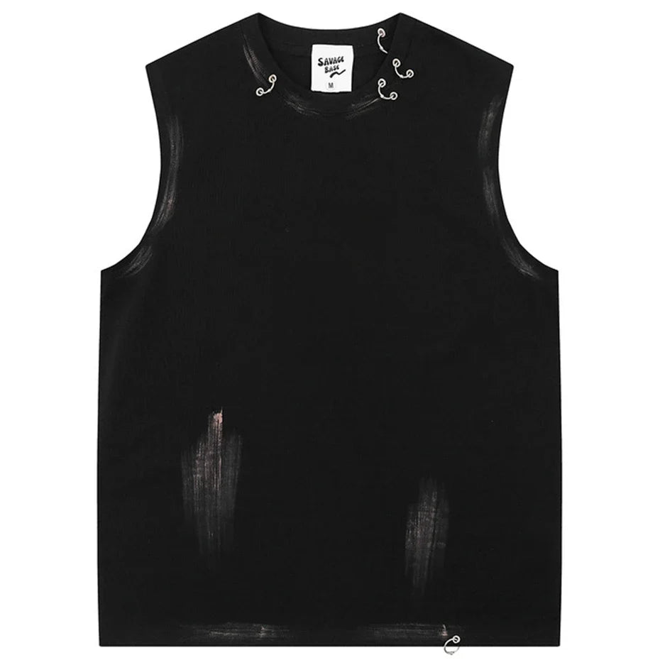 Metal Ring Tank Top Vest — vista frontale
