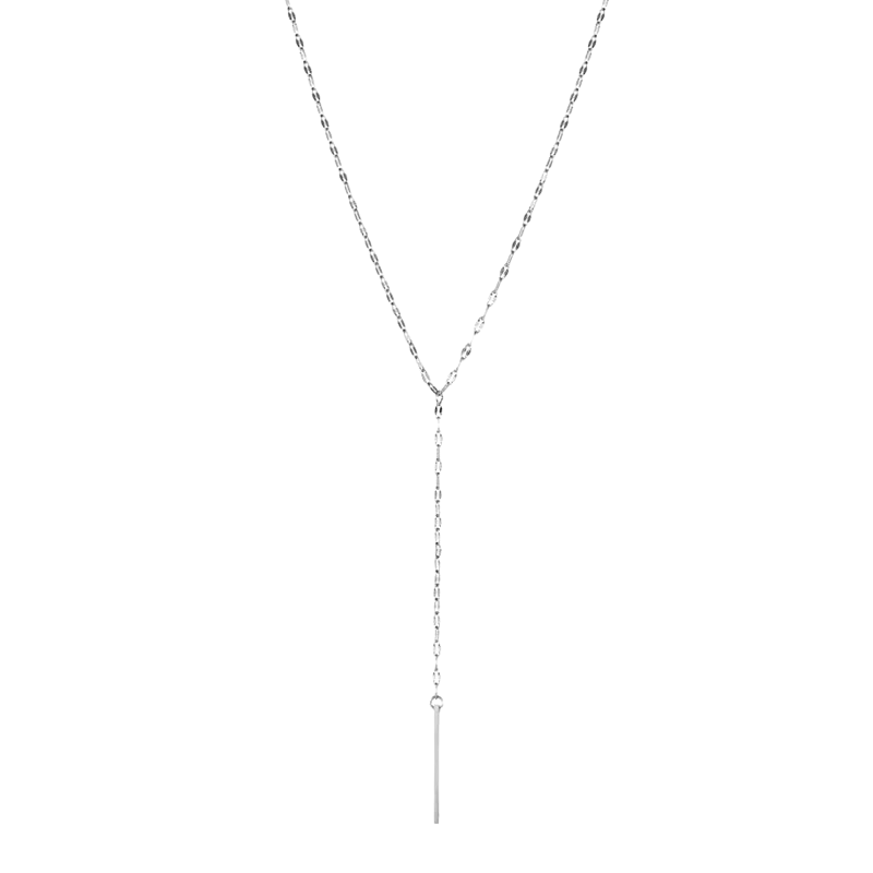 Minimalist Pendant Choker Necklace — vista posteriore