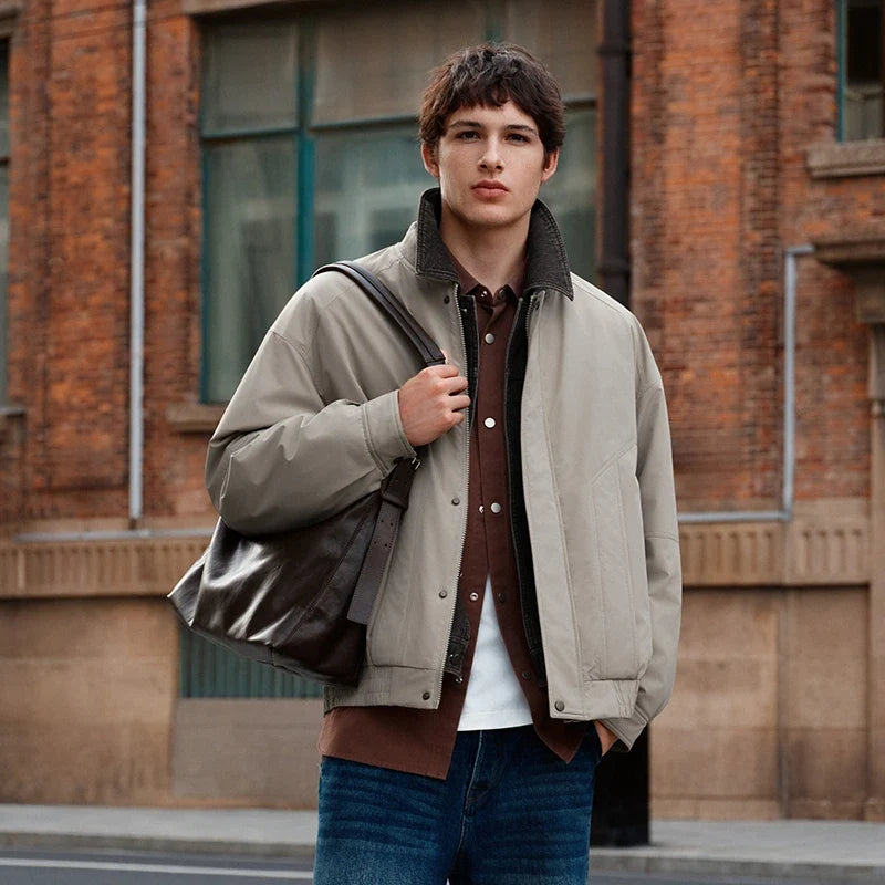 Mock Two Piece Bomber Jacket — dettaglio