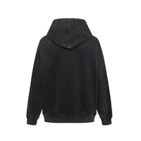 Motorcycle Graphic Print Distressed Baggy Hoodie — in alternativa