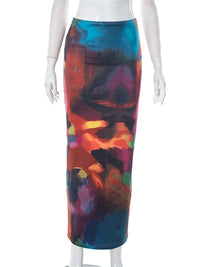 Multi Coloured Long Maxi Skirt — vista laterale