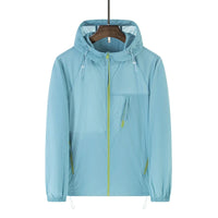 Multi Zip Lightweight Windbreaker Jacket Coat — vista frontale