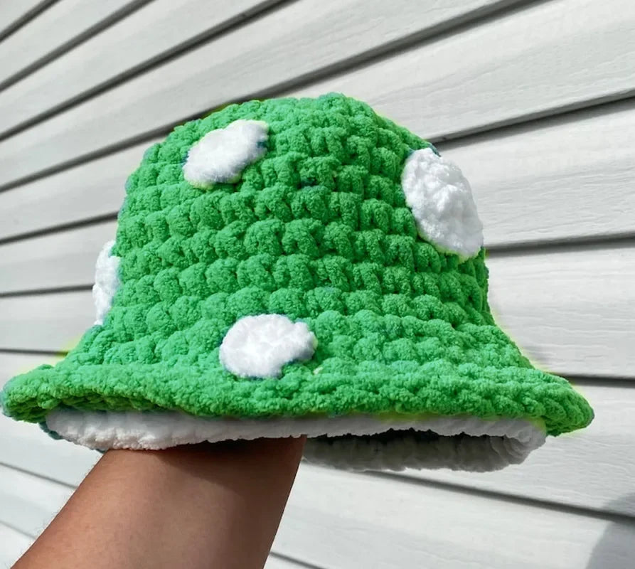 Mushroom Knit Bucket Hat — dettaglio della stampa