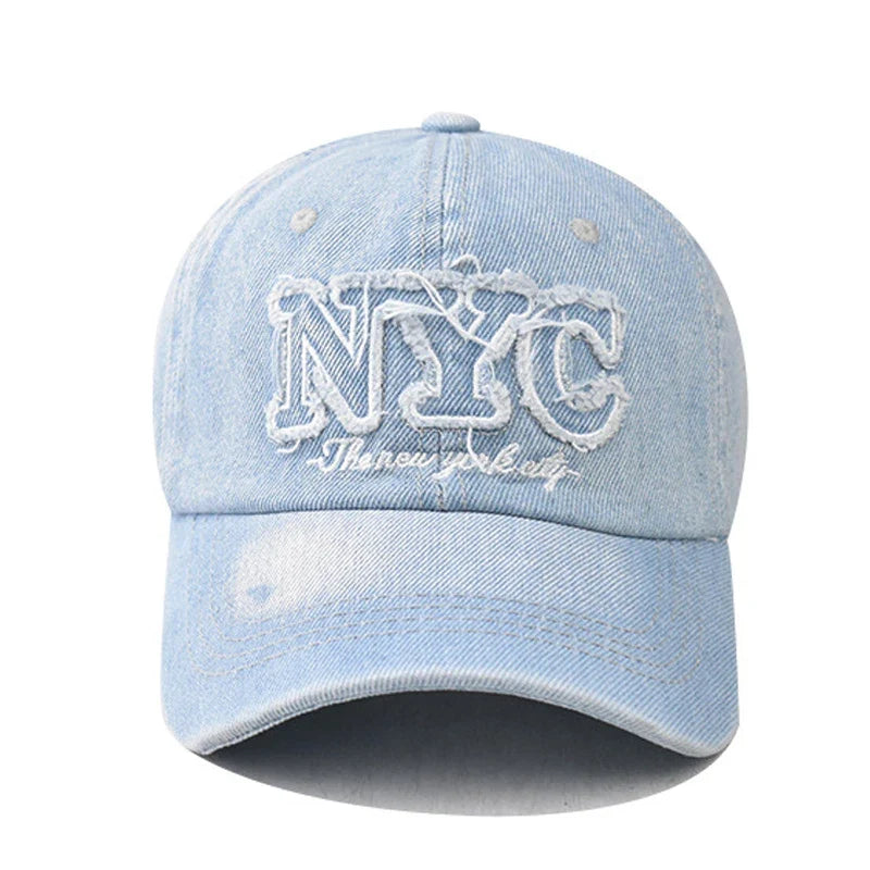 NYC Letter Embroidered Baseball Cao — vista laterale