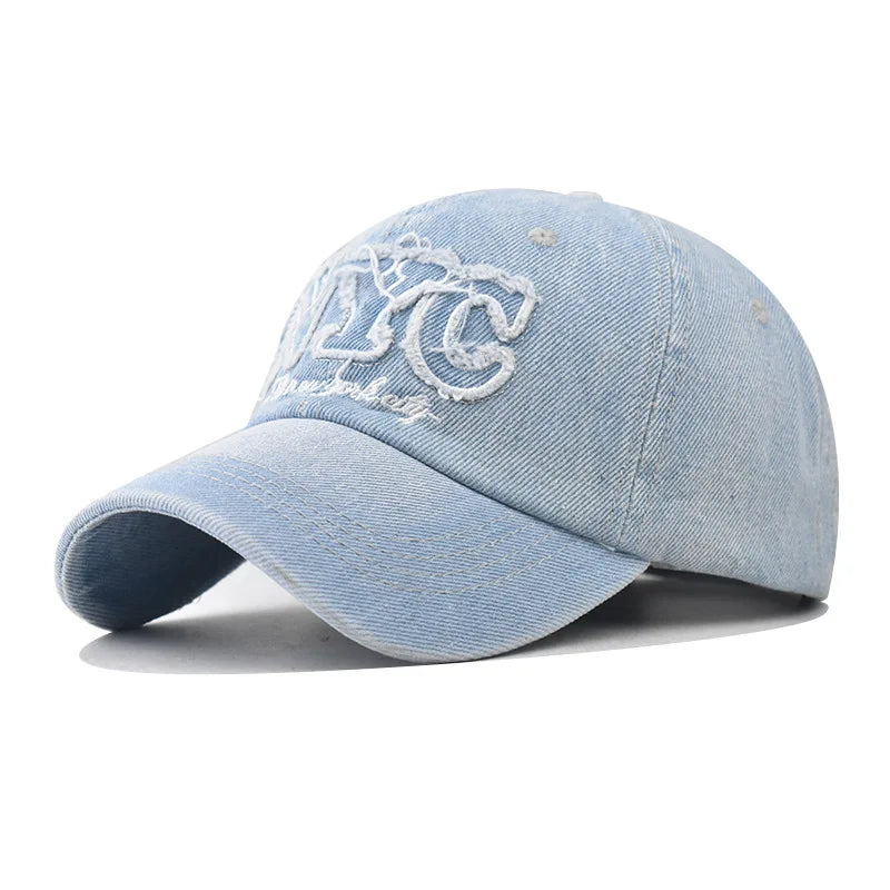 NYC Letter Embroidered Baseball Cao — dettaglio