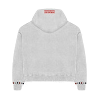National Zip Up Hoodie — dettaglio del tessuto