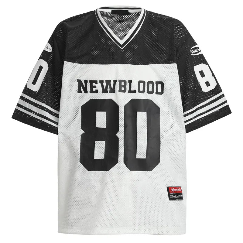 "New Blood 80" Graphic Classic Mesh Football Jersey — vista posteriore