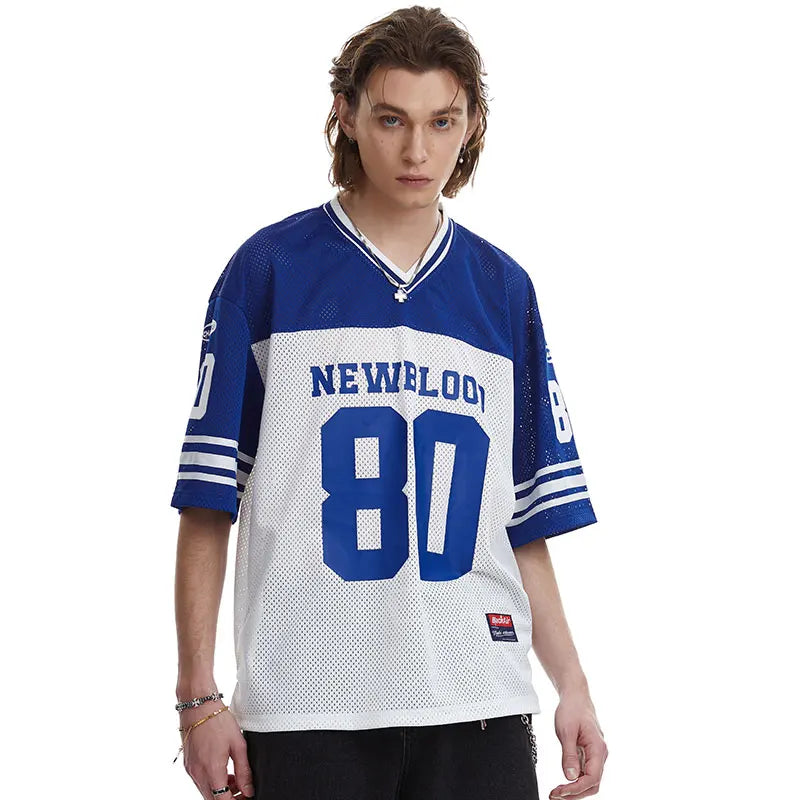 "New Blood 80" Graphic Classic Mesh Football Jersey — dettaglio