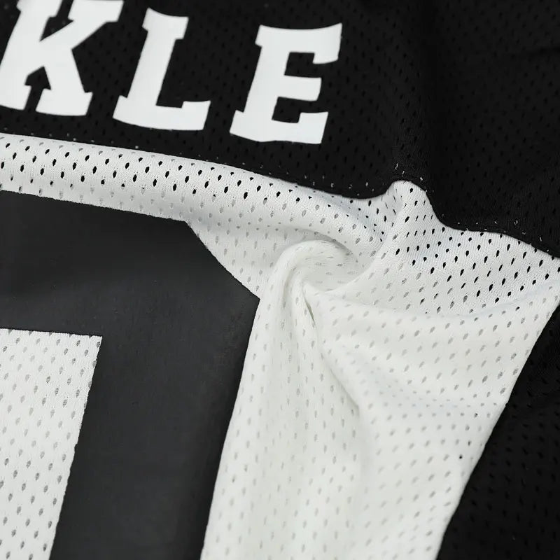 "New Blood 80" Graphic Classic Mesh Football Jersey — vista laterale