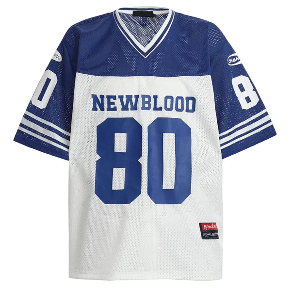 "New Blood 80" Graphic Classic Mesh Football Jersey — vista frontale