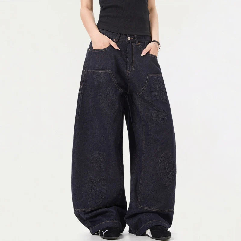 Niche Design Mens Denim Jeans — dettaglio della stampa
