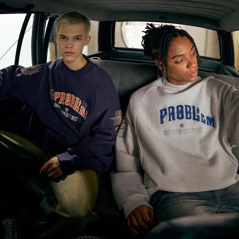 No Problem Embroidered Crewneck Sweatshirt — dettaglio