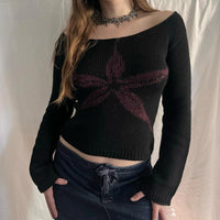 Off Shoulder Knitted Sweater — dettaglio del tessuto