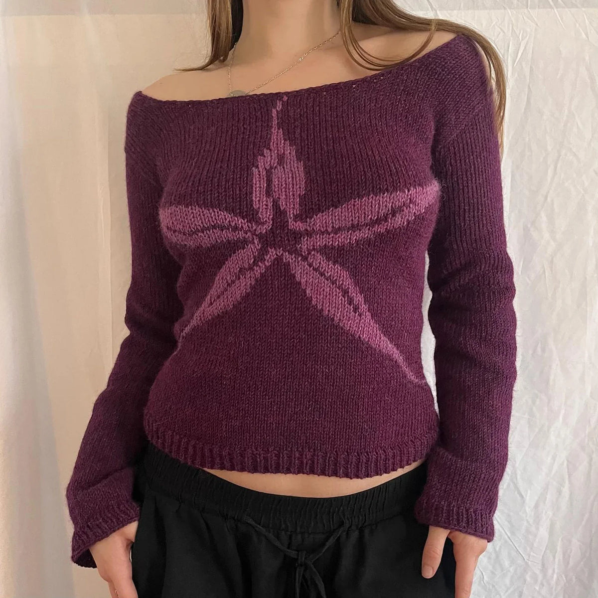 Off Shoulder Knitted Sweater — in alternativa