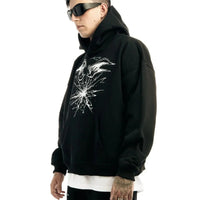 Omnipotent Power Print Graphic Hoodie — dettaglio della stampa