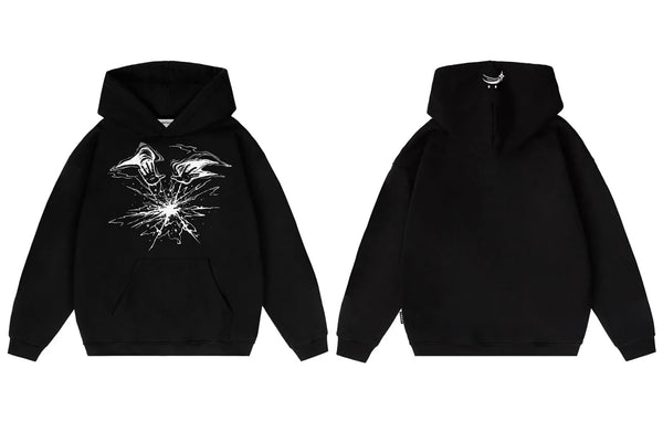 Omnipotent Power Print Graphic Hoodie — vista frontale
