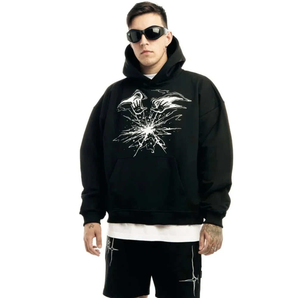 Omnipotent Power Print Graphic Hoodie — dettaglio