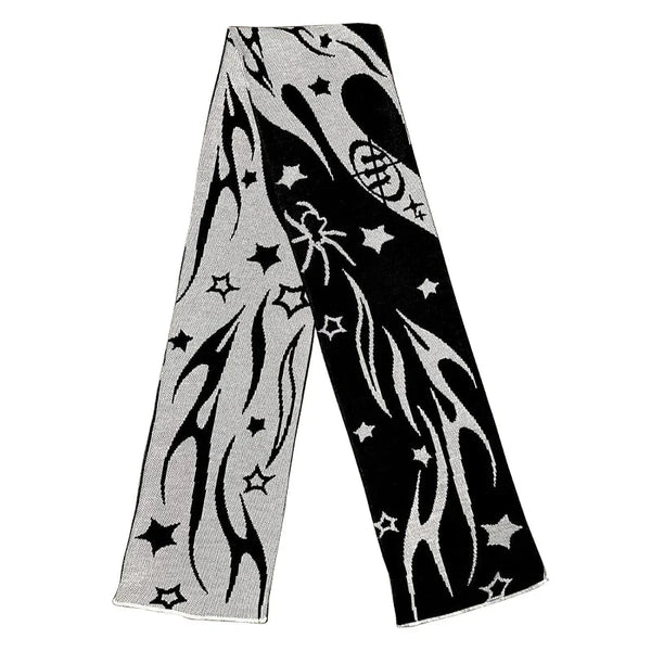 Omnipotent Star Knitted Shawl Scarf — vista frontale