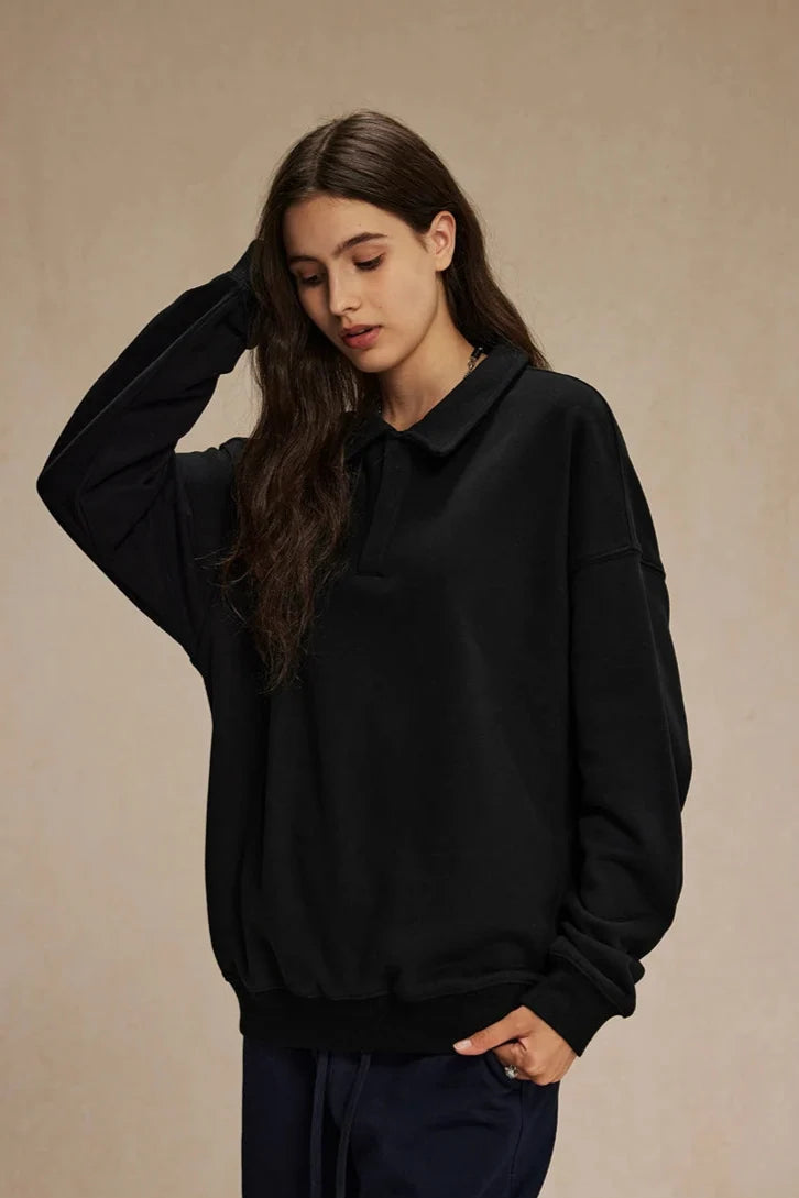 Origin 340gsm Essentials Collared Jumper — vista completa