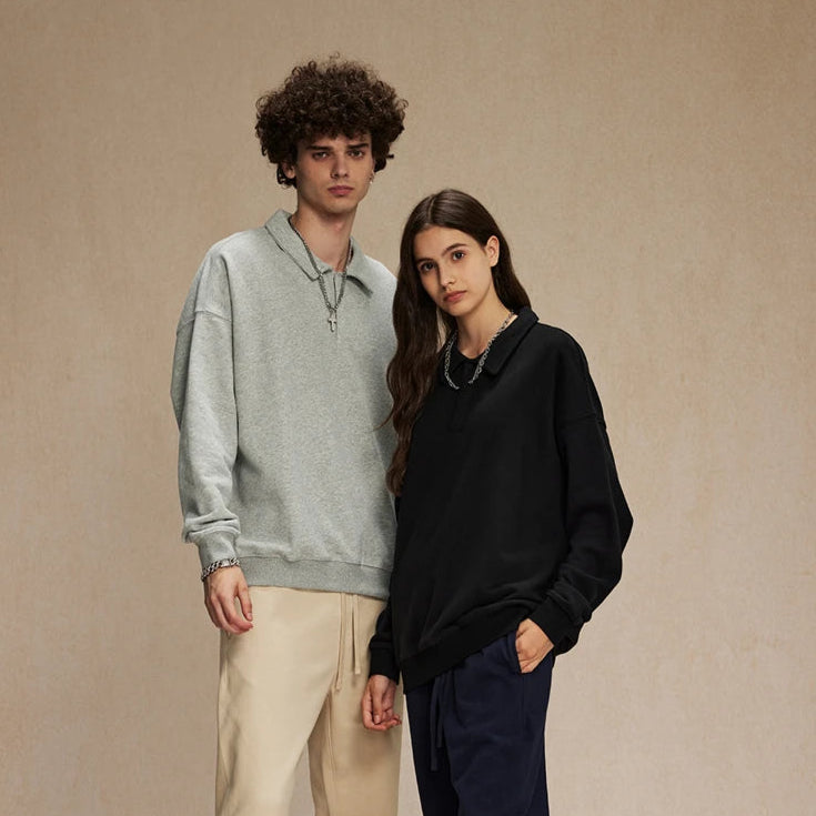 Origin 340gsm Essentials Collared Jumper — dettaglio del tessuto