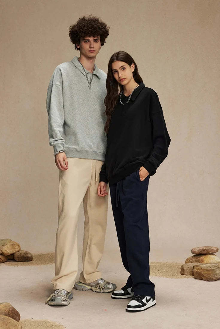 Origin 340gsm Essentials Collared Jumper — vista laterale