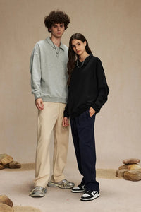 Origin 340gsm Essentials Collared Jumper — vista laterale