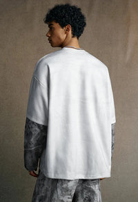 Origin 340gsm Essentials Desert Camo Mock Long Sleeve T Shirt — dettaglio
