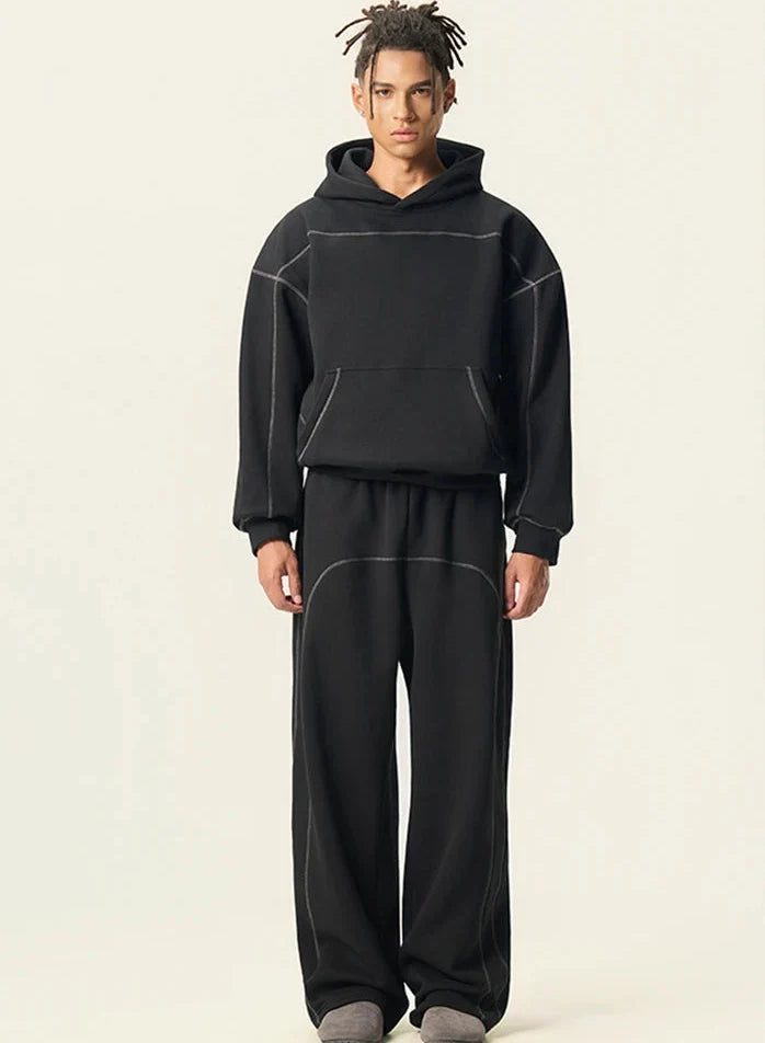 Origin 350gsm Plain Baggy Boxy Fit Hoodie — dettaglio della stampa