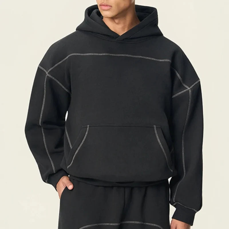 Origin 350gsm Plain Baggy Boxy Fit Hoodie — dettaglio