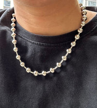 Oversized 10mm Ball Chain Choker Necklace — dettaglio
