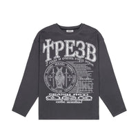 Oversized Gothic Graphic Long Sleeve Top — dettaglio
