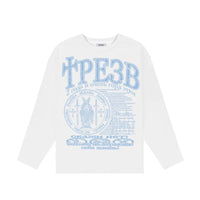 Oversized Gothic Graphic Long Sleeve Top — vista posteriore
