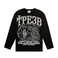 Oversized Gothic Graphic Long Sleeve Top — vista completa